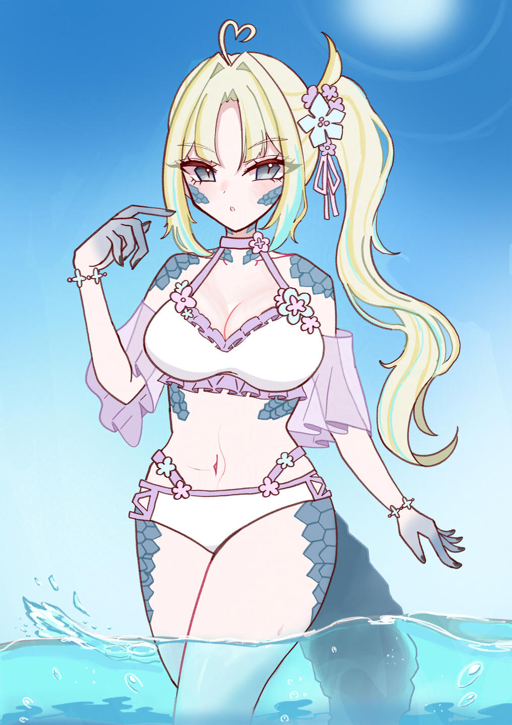swimsuit illustration by @nasukeke_l_nuwa